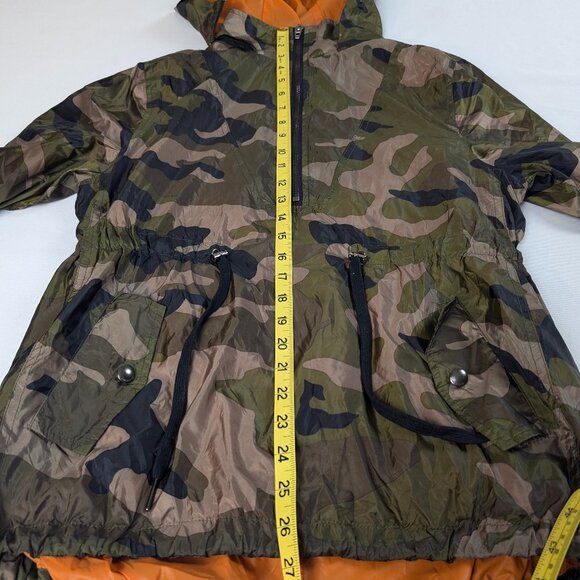 EUC - Blank NYC Camo Nylon Pullover Hooded Windbreaker Tag size XS - Picture 8 of 16